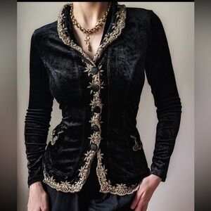 Etincelle Paris Black Velvet Jacket